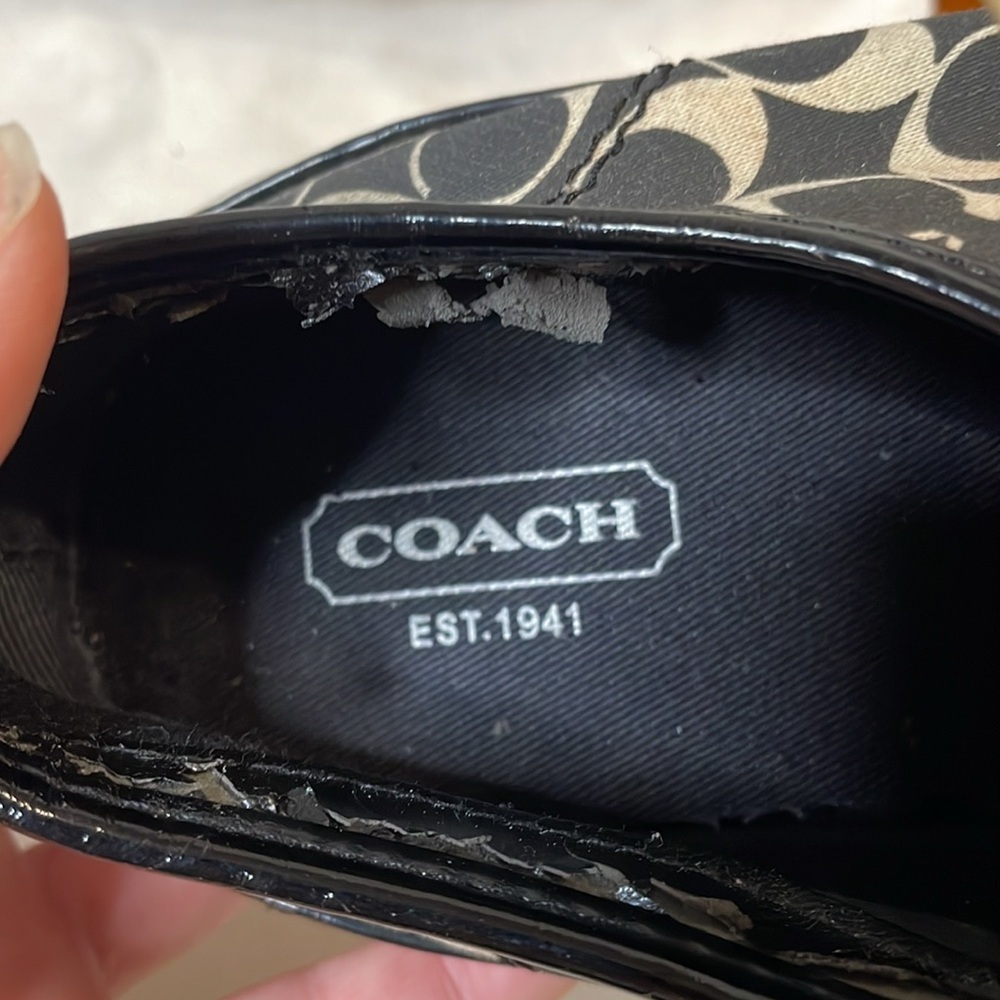 Coach Black And White Sneakers Women Size 8.5 - Picture 2 of 9